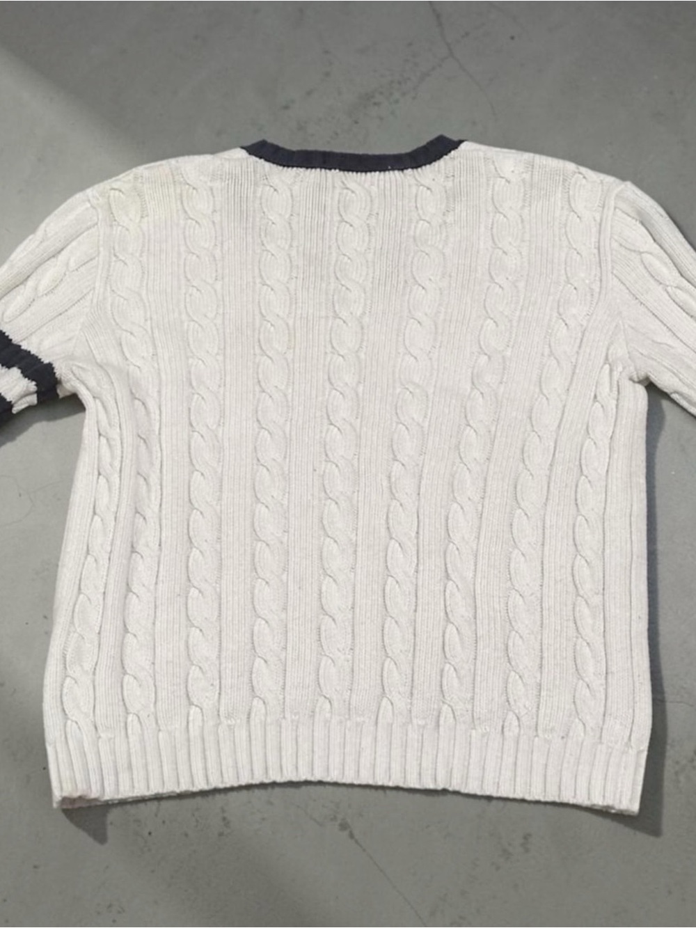 Vintage Ralph Lauren Sport Cable Knit Cricket Sweater M - Picture 5 of 9